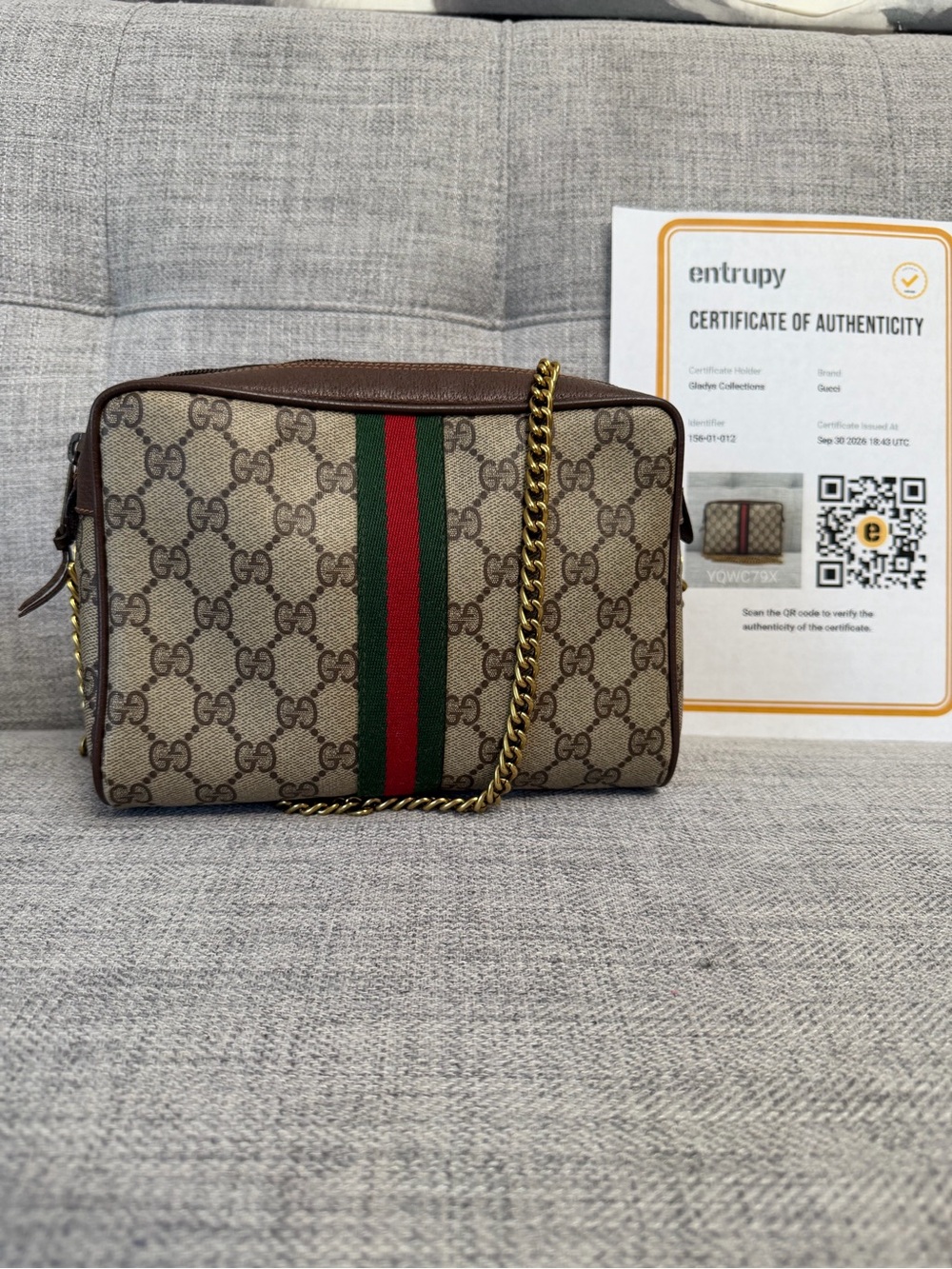 ✨Gucci Ophidia GG Supreme Web Stripe Converted to Crossbody Bag✨
